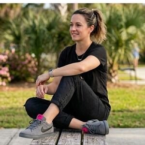 Nike Capri III Low LTR Dark Grey Black Pink Glow Sneakers 631635-006 Womens 8.5